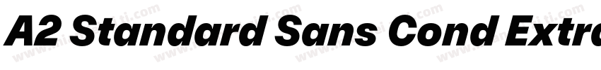 A2 Standard Sans Cond Extrabold字体转换